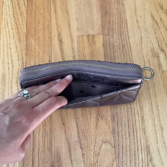 Kate Spade Briar Lane Quilted Neda wallet Metallic - Picture 5 of 11